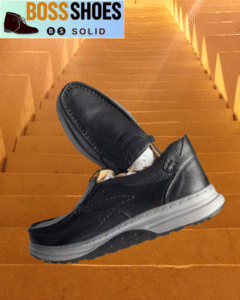 Black Classic Leather Casual Shoe | Code: BC-101 / / ব্ল্যাক ক্লাসিক লেদার ক্যাজুয়াল শু
